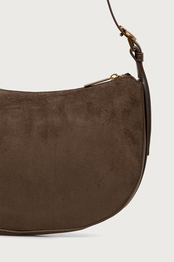 Сумочка hobo жіноча з імітації замші Scotch & Soda колір зелений фото 3