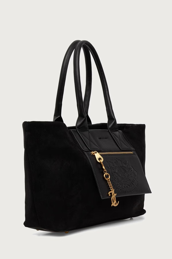 Сумка-шопер жіноча з імітації замші Juicy Couture BONNIE колір чорний фото 2