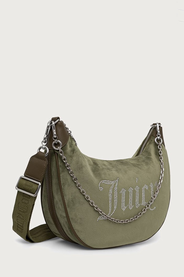Сумка крос-боді жіноча велюрова Juicy Couture KIMBERLY колір зелений фото 2