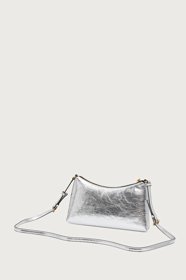 Сумка крос-боді жіноча зі штучної шкіри MARC JACOBS POUCH MINI BAG колір срібний фото 3