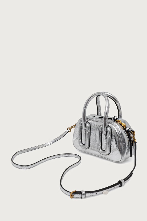 Сумка крос-боді жіноча шкіряна MARC JACOBS BABE MINI колір срібний фото 3