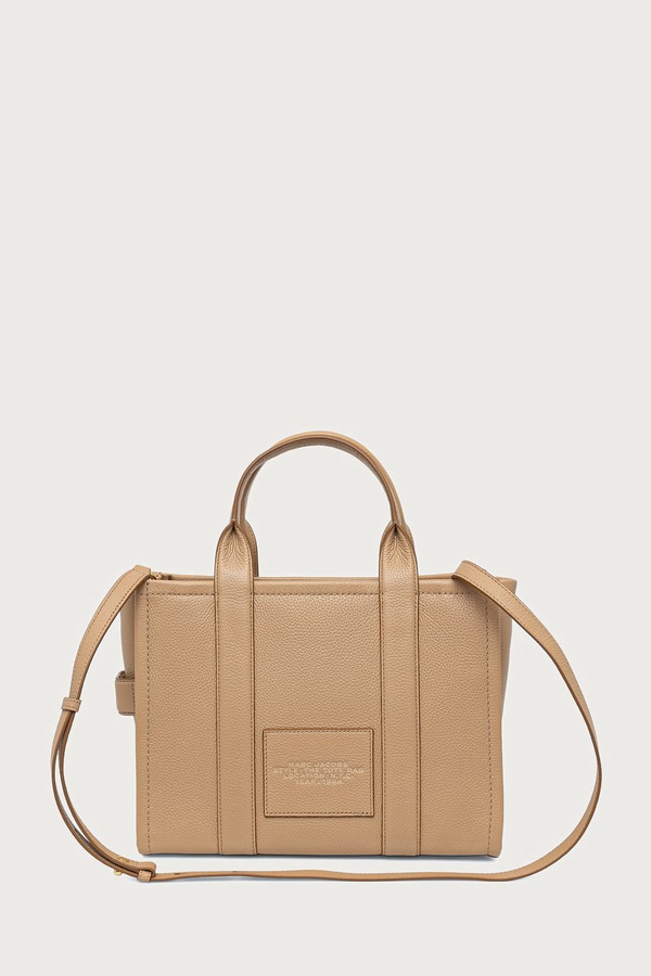 Сумка крос-боді жіноча шкіряна MARC JACOBS THE MEDIUM TOTE колір бежевий фото 2