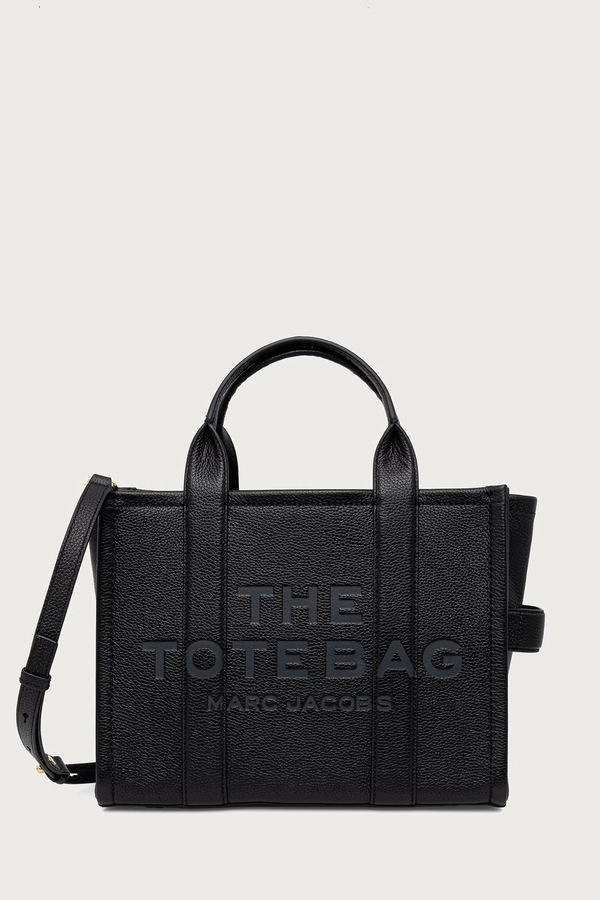 Сумка крос-боді жіноча шкіряна MARC JACOBS THE MEDIUM TOTE колір чорний