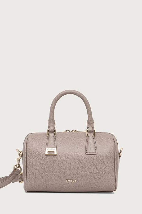 Сумка крос-боді жіноча шкіряна Furla Olivia Mini Boston Bag колір бежевий