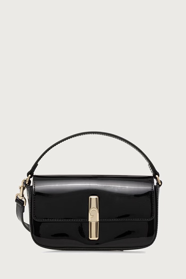 Сумка-листоноша жіноча шкіряна Furla Iride Micro колір чорний
