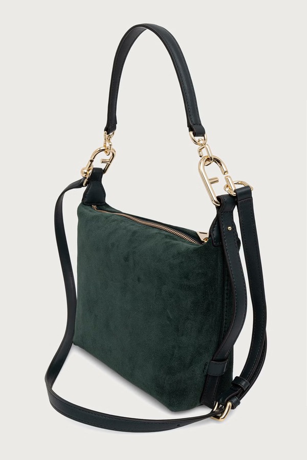 Сумка крос-боді жіноча шкіряна Furla Tonie Mini Hobo колір зелений фото 2