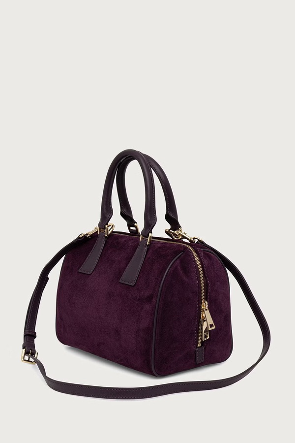 Сумка крос-боді жіноча замшева Furla Olivia M Boston Bag колір фіолетовий фото 3