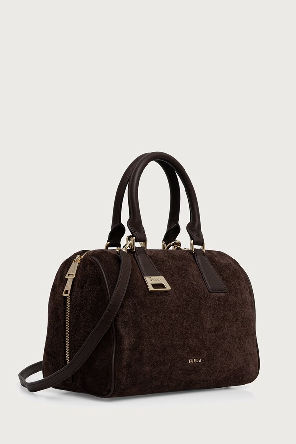 Сумка крос-боді жіноча шкіряна Furla Olivia M Boston Bag колір коричневий фото 2