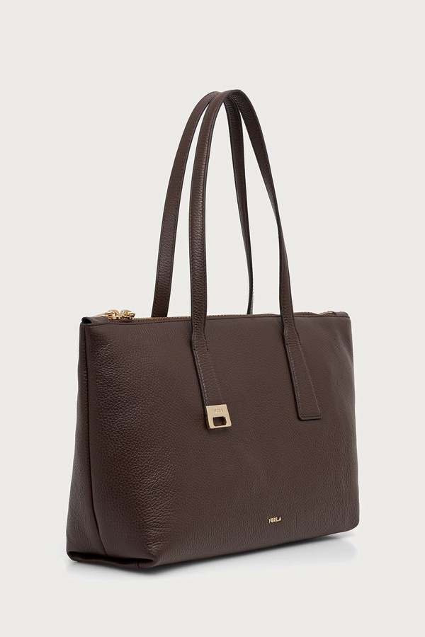 Сумка-шопер жіноча шкіряна Furla Olivia M Tote колір коричневий