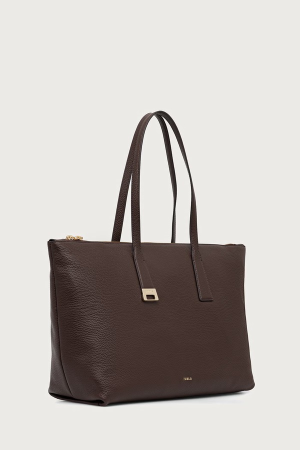 Сумка-шопер жіноча шкіряна Furla Olivia L Tote колір коричневий