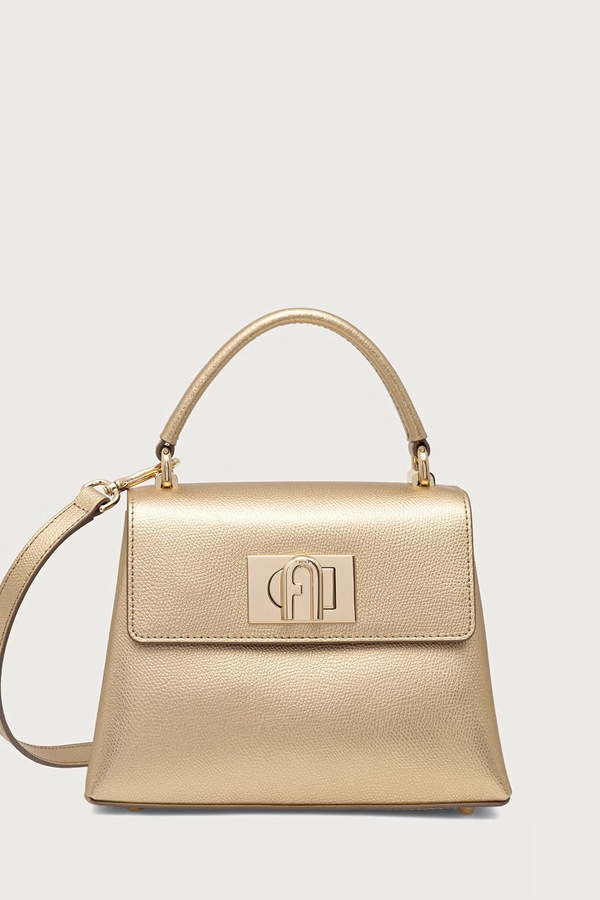 Сумочка жіноча шкіряна Furla 1927 Mini Top Handle колір золотий
