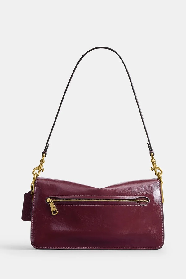 Сумка крос-боді жіноча шкіряна Coach Glazed Leather Soft Grain Tabby 26 фото 2