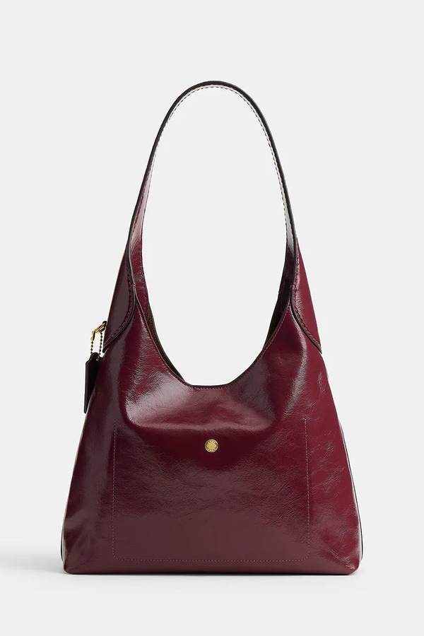 Сумочка hobo жіноча шкіряна Coach Glazed Leather Brooklyn 28 фото 2