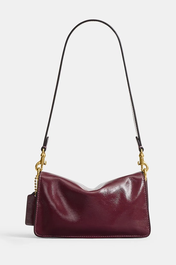 Сумка крос-боді жіноча шкіряна Coach Glazed Leather Soft Grain Tabby 20 фото 2