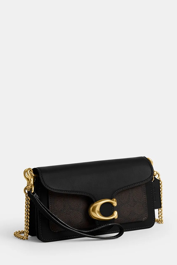 Сумка крос-боді жіноча Coach Tabby Chain Crossbody 19 колір чорний фото 3