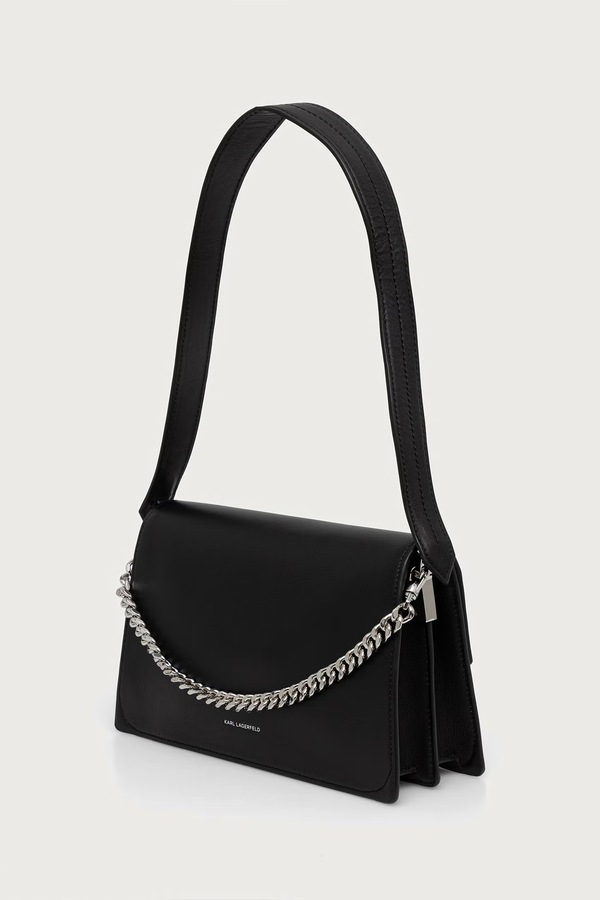 Сумка крос-боді жіноча шкіряна Karl Lagerfeld K/SIGNATURE колір чорний фото 3