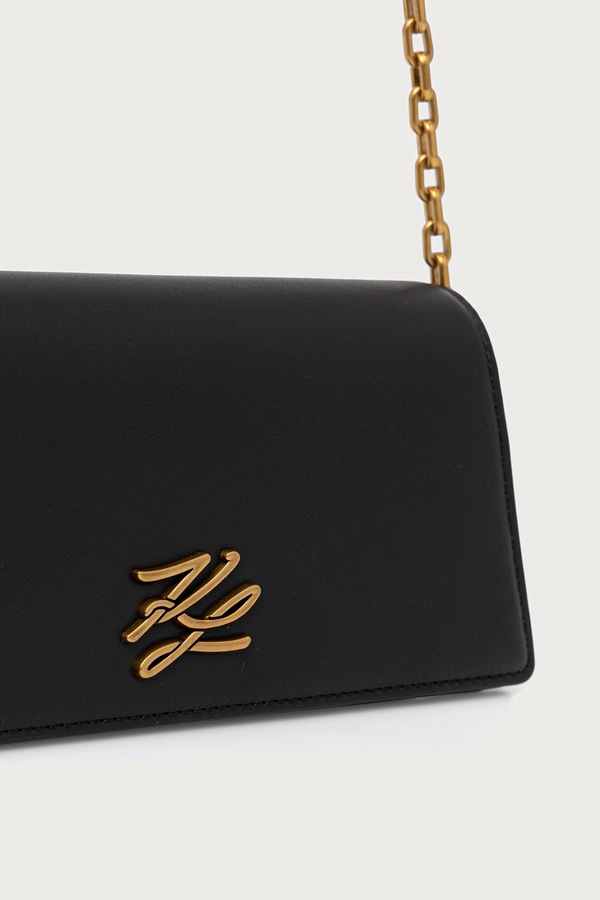 Сумочка жіноча зі штучної шкіри Karl Lagerfeld K/AUTOGRAPH колір чорний фото 4