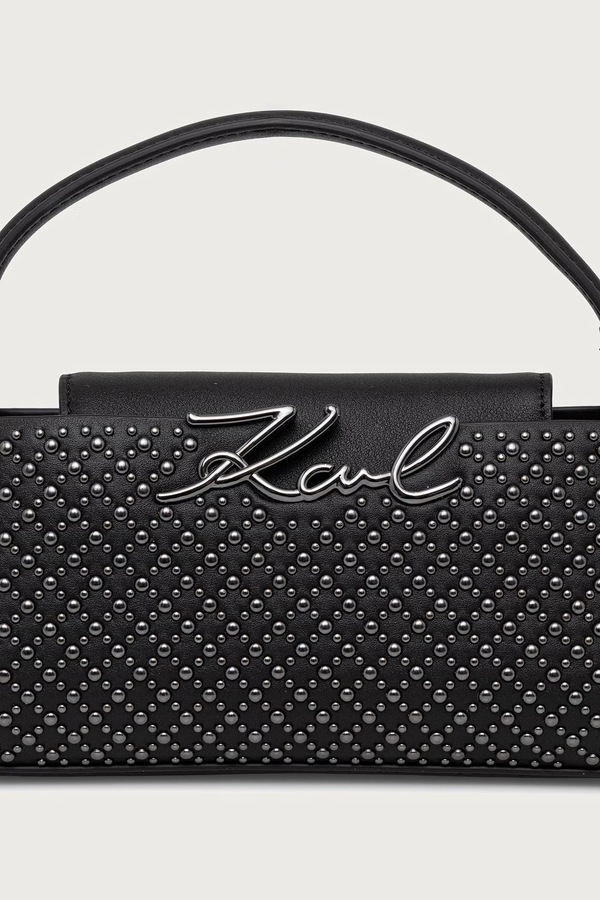 Сумка крос-боді жіноча шкіряна Karl Lagerfeld K/SIGNATURE колір чорний фото 4