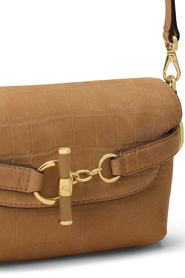 Сумка крос-боді жіноча шкіряна Lauren Ralph Lauren колір коричневий фото 4
