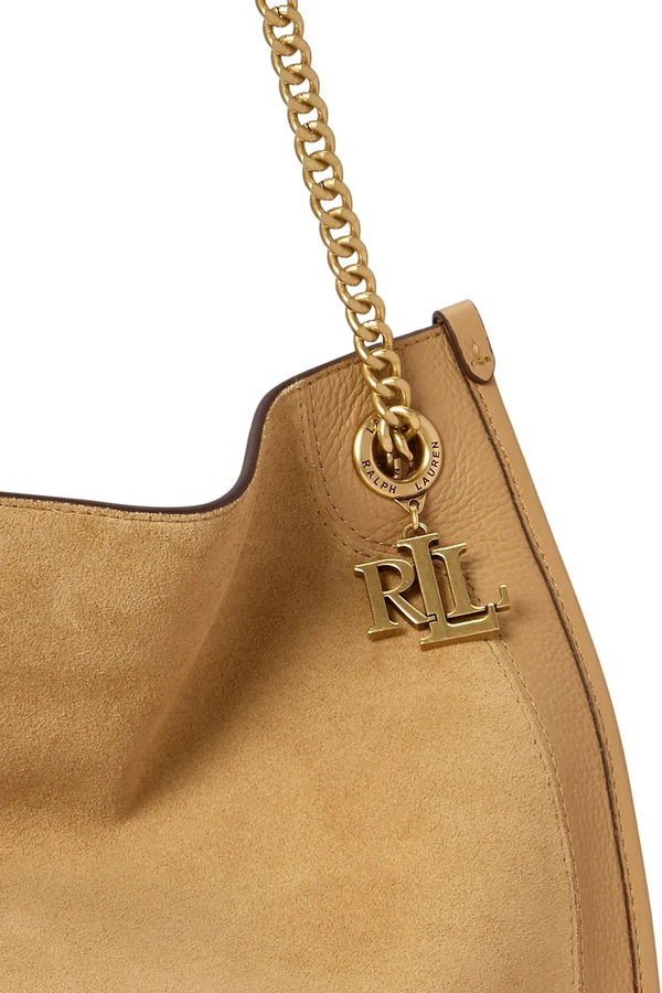 Сумка-шопер жіноча замшева Lauren Ralph Lauren колір коричневий фото 4