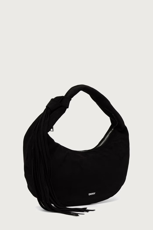 Сумочка hobo жіноча з імітації замші DKNY колір чорний