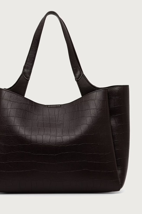 Сумка-шопер женская из искусственной кожи DKNY цвет коричневый фото 2