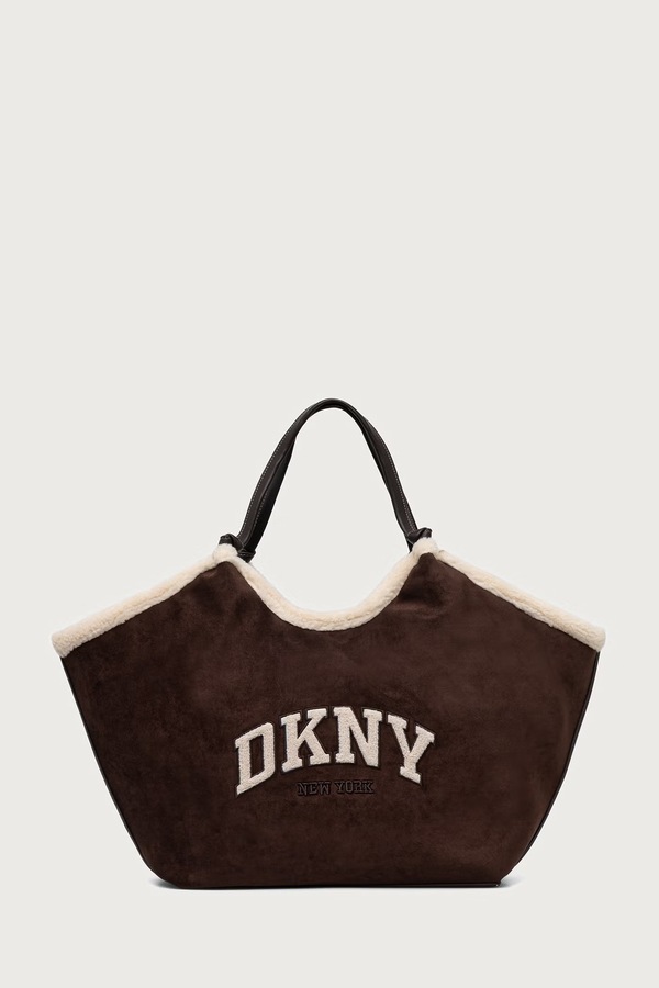 Сумка-тоут жіноча з імітації замші DKNY колір коричневий