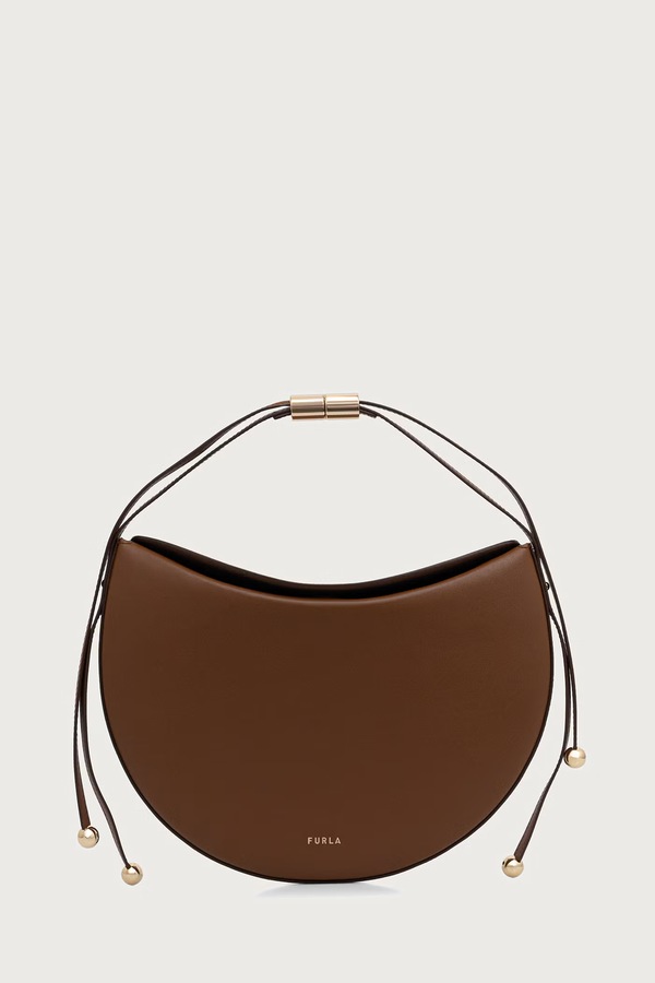 Сумка крос-боді жіноча шкіряна Furla Moonstone M колір коричневий