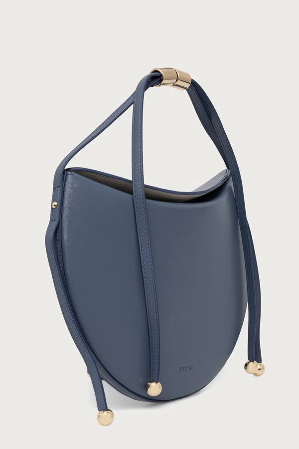 Сумка крос-боді жіноча шкіряна Furla Moonstone M колір блакитний фото 2