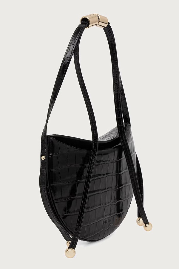 Сумка крос-боді жіноча шкіряна Furla Moonstone S колір чорний фото 2