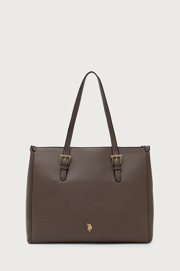 Сумка-шопер жіноча зі штучної шкіри U.S. Polo Assn. NANTUCKET колір коричневий