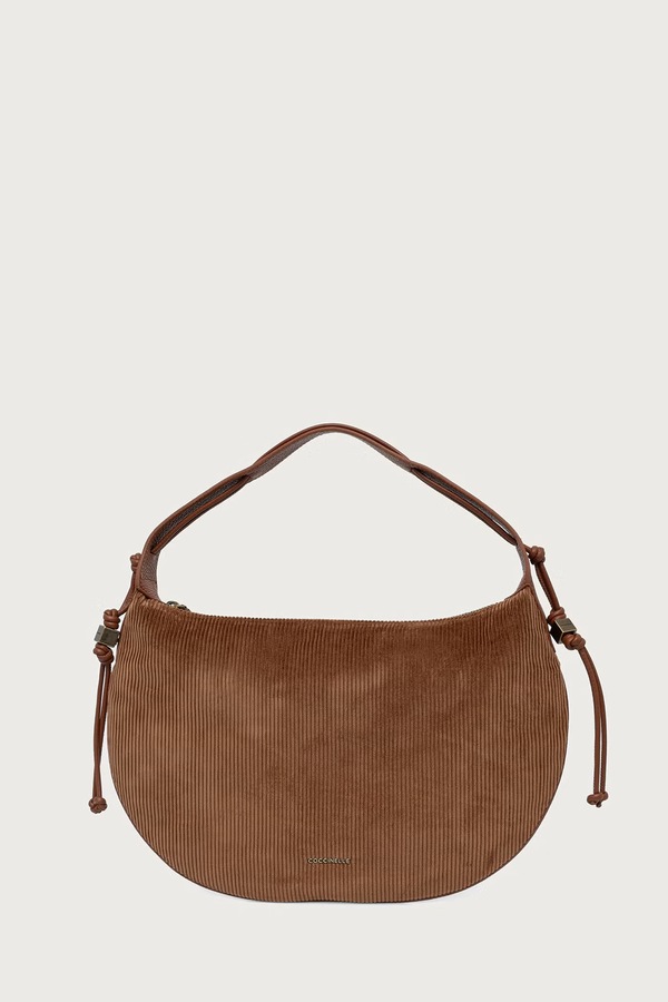 Сумочка hobo женская вельветовая Coccinelle цвет коричневый