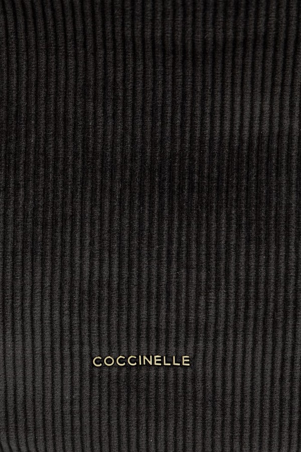 Сумка-шопер жіноча вельветова Coccinelle колір зелений фото 4