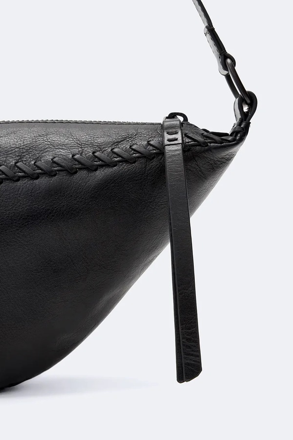 Сумка крос-боді дитяча шкіряна AllSaints ESME колір чорний фото 4