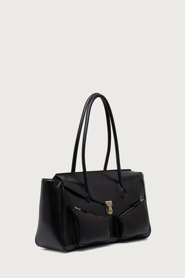 Сумочка жіноча зі штучної шкіри HUGO Quinley_Shoulder Bag колір чорний фото 2