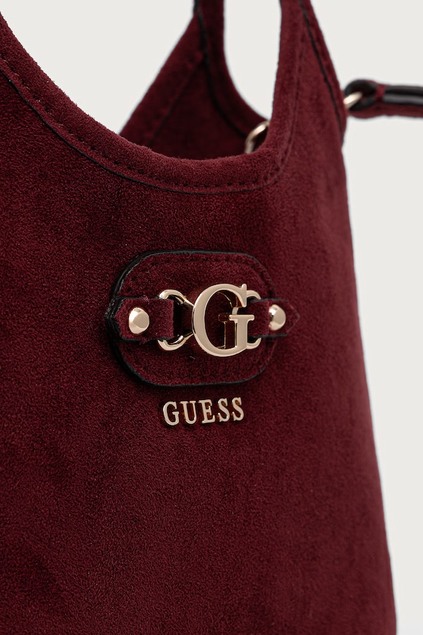 Сумка крос-боді жіноча з імітації замші Guess SAMANTHA колір бордовий фото 4