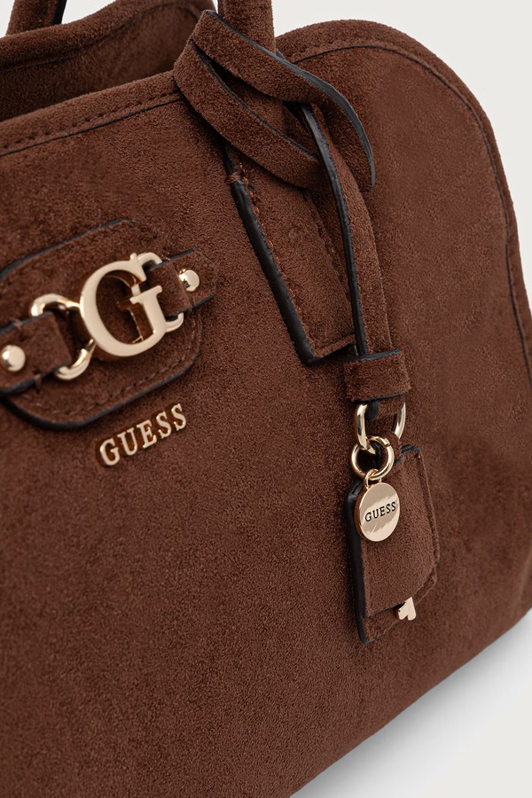 Сумочка жіноча з імітації замші Guess SAMANTHA колір коричневий фото 4