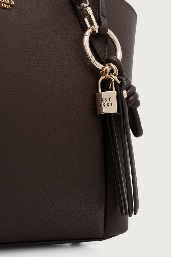Сумка крос-боді Guess MELODY колір коричневий фото 4