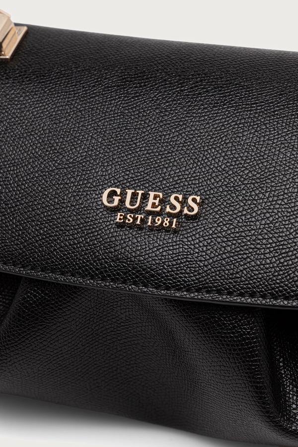Сумка крос-боді жіноча зі штучної шкіри Guess AMORETTE колір чорний фото 4