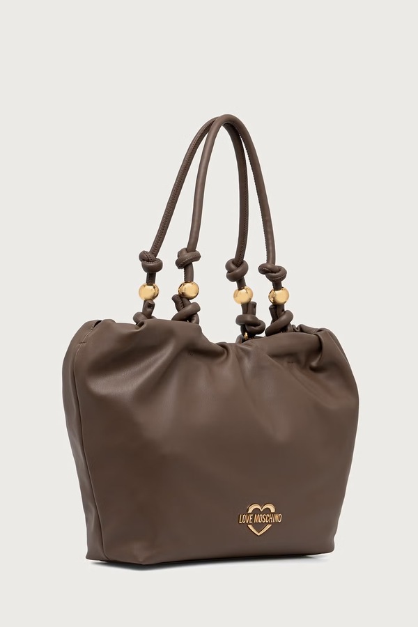Сумка-шопер жіноча зі штучної шкіри Love Moschino колір коричневий