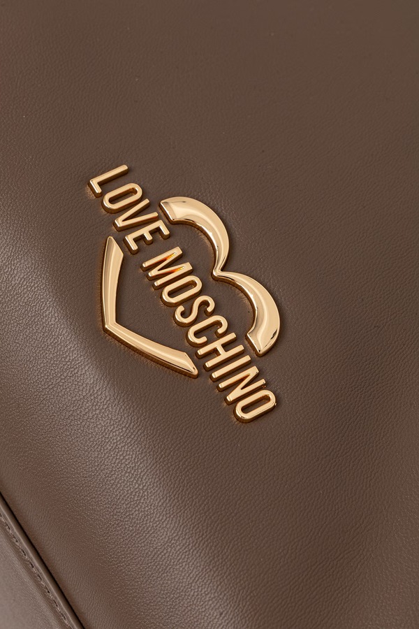 Сумка-шопер жіноча зі штучної шкіри Love Moschino колір коричневий фото 4
