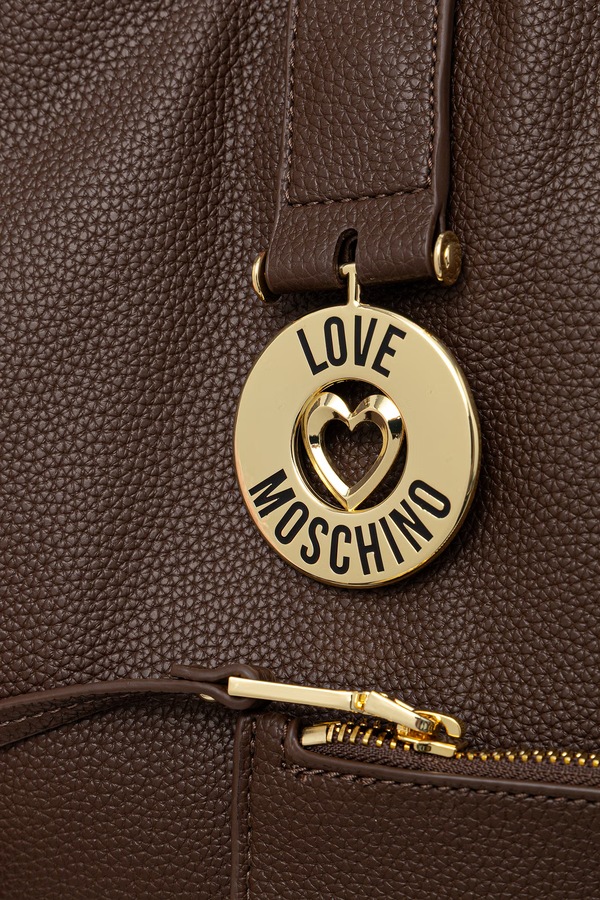 Сумка-тоут жіноча зі штучної шкіри Love Moschino колір коричневий фото 4