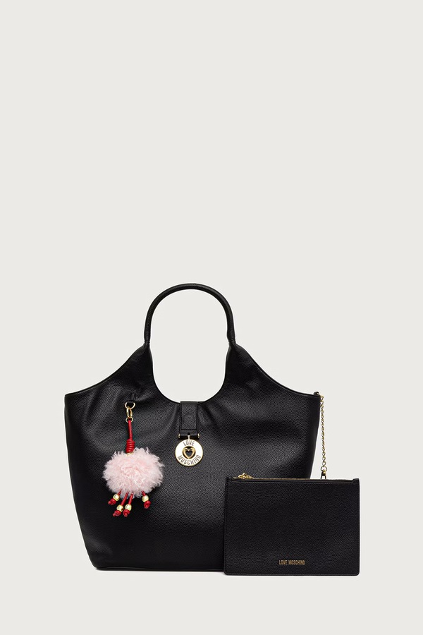 Сумка-шопер жіноча зі штучної шкіри Love Moschino колір чорний