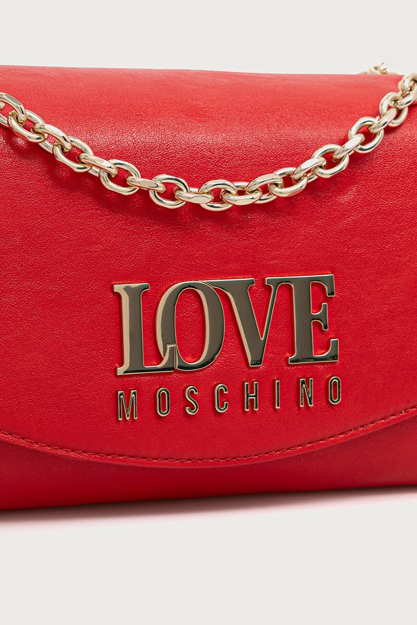 Сумка крос-боді жіноча зі штучної шкіри Love Moschino колір червоний фото 2