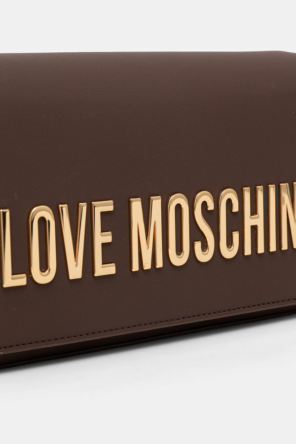 Сумка крос-боді жіноча зі штучної шкіри Love Moschino колір коричневий фото 4