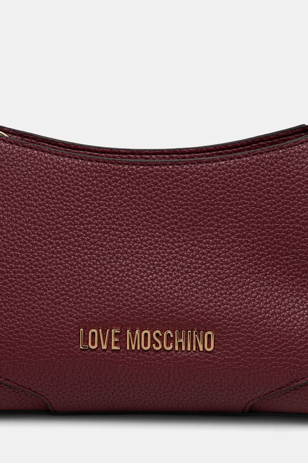 Сумка крос-боді жіноча зі штучної шкіри Love Moschino колір бордовий фото 4