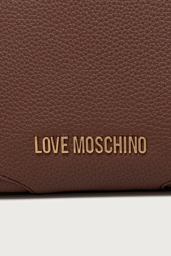Сумка крос-боді жіноча зі штучної шкіри Love Moschino колір коричневий фото 4