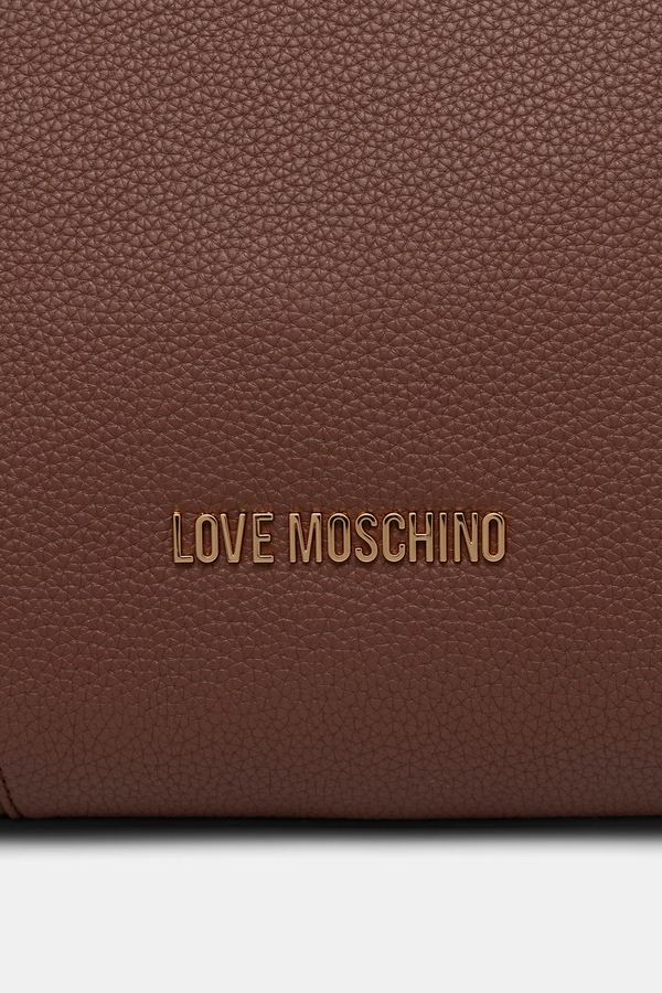 Сумка-тоут жіноча зі штучної шкіри Love Moschino колір коричневий фото 4