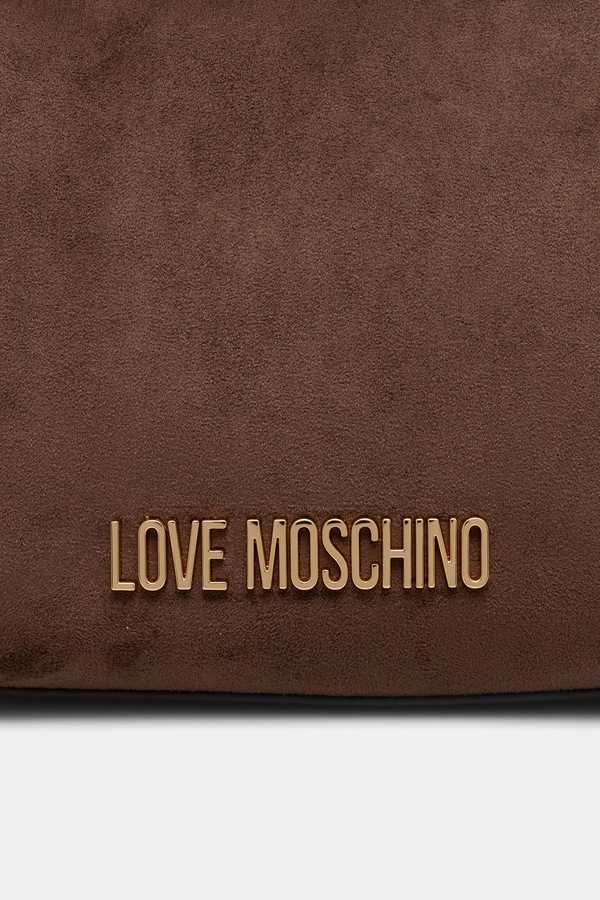 Сумочка hobo жіноча з імітації замші Love Moschino колір коричневий фото 4