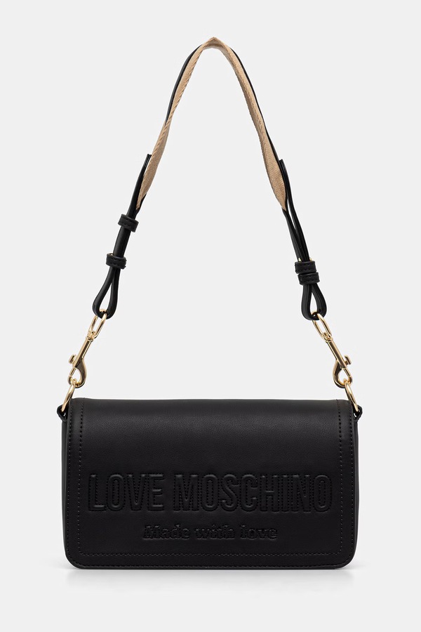 Сумочка жіноча зі штучної шкіри Love Moschino колір чорний